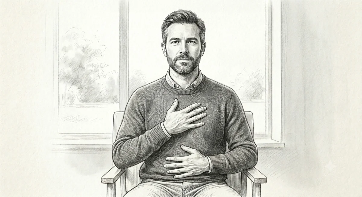 Illustration related to breathing mechanics and posture