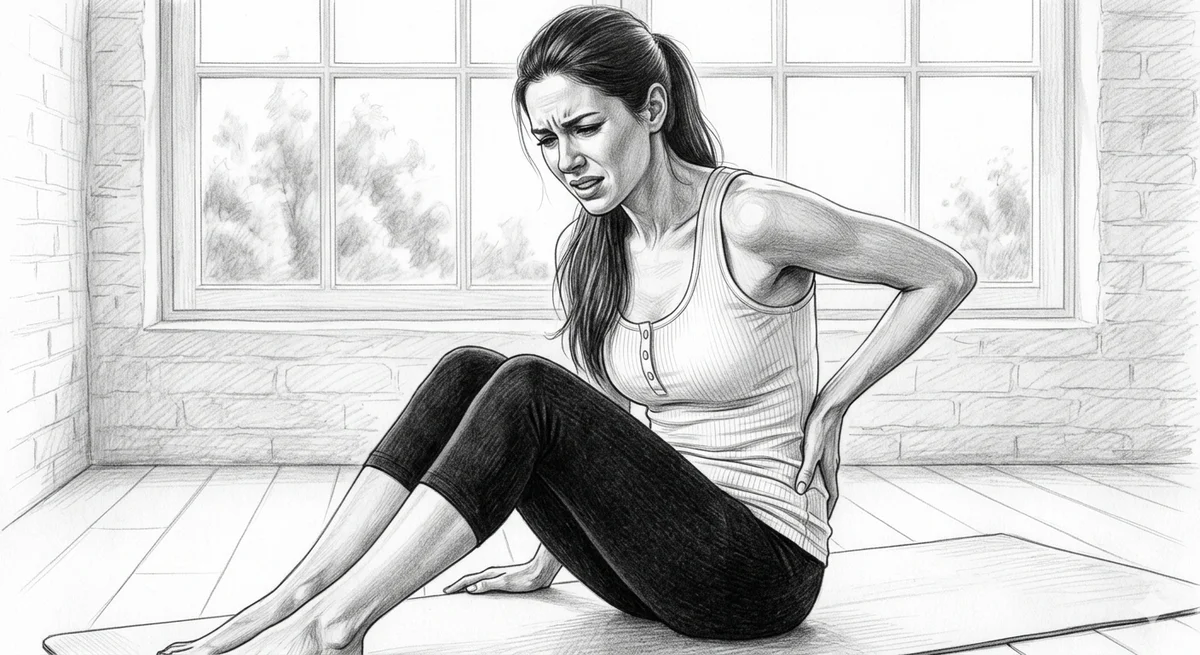 Pencil sketch illustrating the lateral raphe and lumbar load transfer
